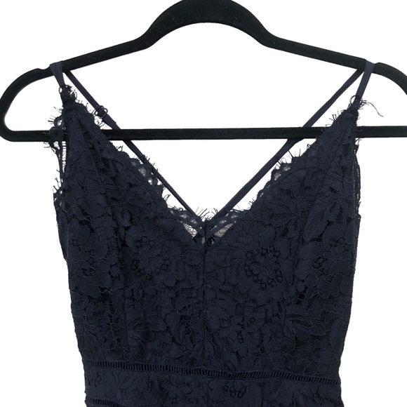 Navy Blue Lace Full Body Romper size Small - Picture 7 of 9